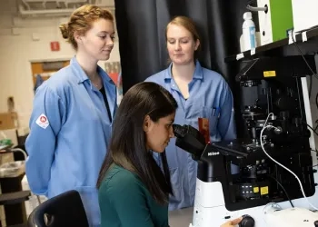 Scientists working in a lab